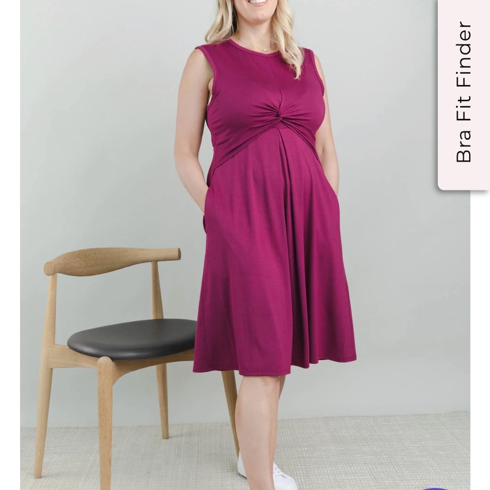 Sangria nursing jersey dress